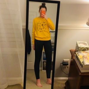 yellow graphic sweatshirt